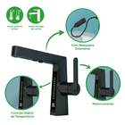 Torneira Monocomando C/ Visor De Temperatura 2 Jatos Preto