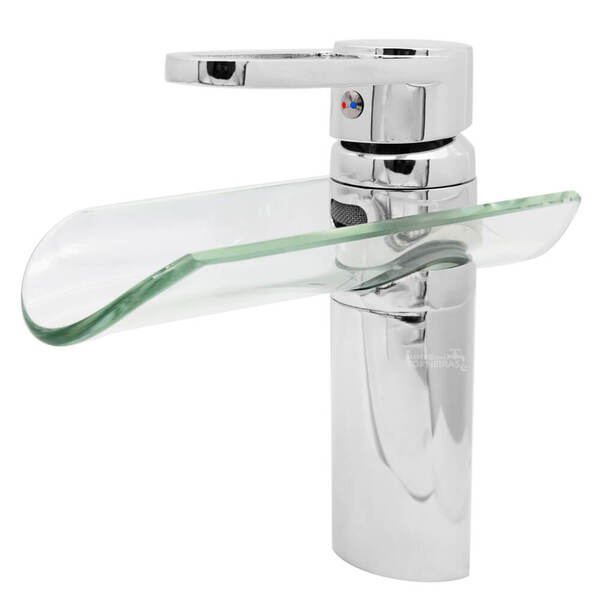 Torneira Monocomando Calha De Vidro Baixa Bari 2240