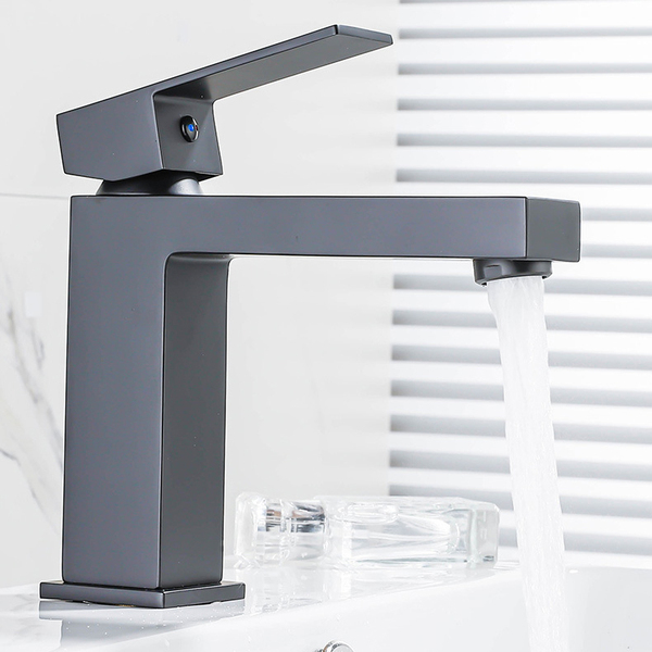 Torneira Monocomando Cascata Banheiro Baixa 7127 Preta Fosco