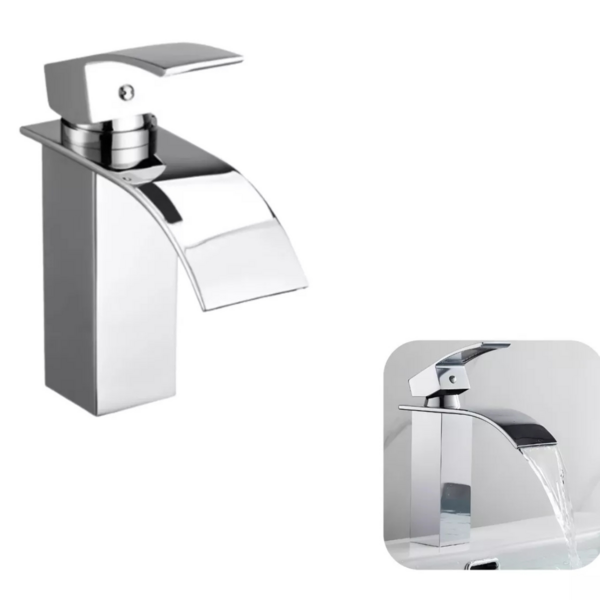 Torneira Monocomando Cascata Bica Baixa Banheiro Lavabo