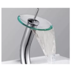 Torneira Monocomando Cascata Copacabana Redonda Vidro Alta