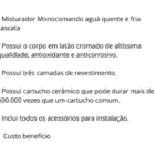 Torneira Monocomando Cascata Copacabana Redonda Vidro Baixa