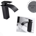 Torneira Monocomando Cascata Lavabo Aço Inox 304 Banheiro