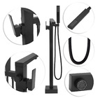 Torneira Monocomando com Chuveirinho Piso Banheira Preto Fosco Quadrado Stoc