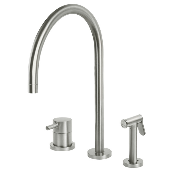 Torneira Monocomando Com Ducha De Cozinha (fiji Escovada)