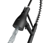 Torneira Monocomando Gourmet com Filtro de Pia para Cozinha com Bica Alta Articulável Preto Fosco Roma Civitt