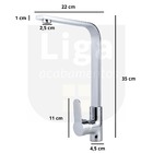 Torneira Monocomando Cozinha Alta Aço Chrome F1053