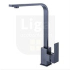 Torneira Monocomando Cozinha Alta Black F1028b Quadrada Pret