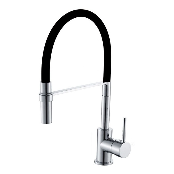 Torneira Monocomando Cozinha Gourmet  Preta Pristina