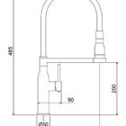 Torneira Monocomando Cozinha Gourmet  Preta Pristina