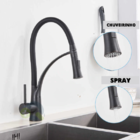 Torneira Monocomando Cozinha Gourmet Silicone Preto Fosco