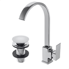 Torneira Monocomando Cromada Aço Inox E Válvula Click 3cm