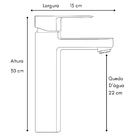 Torneira Monocomando De Bancada Para Lavatório Bica Alta Em L