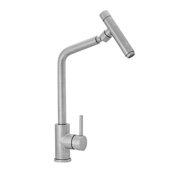 Torneira Monocomando De Cozinha Inox Bica Alta Móvel Agua Que