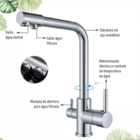 Torneira Monocomando De Filtro Cozinha Mesa Metal Cromado