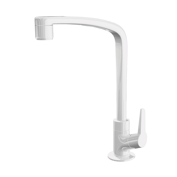 Torneira Monocomando de Pia para Cozinha com Bica Alta Articulável Branca Flatt Lorenzetti