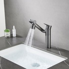 Torneira Monocomando de Pia para Banheiro com Bica Alta Articulável Cinza Fosca Miami Jiwi