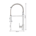 Torneira Monocomando de Pia para Cozinha Bica Alta Flexível Cromada Gourmet Civitt