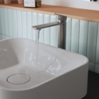 Torneira Monocomando de Pia para Banheiro com Bica Alta Cromado Escovado Neo Delinia