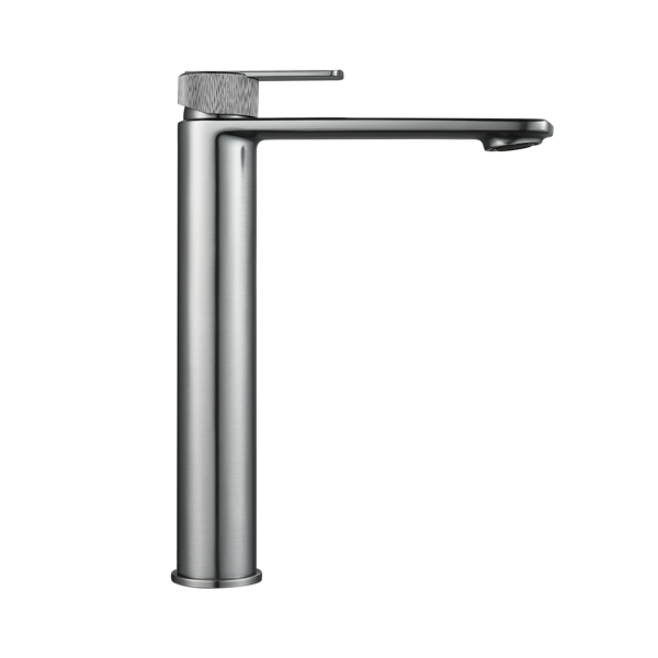 Torneira Monocomando de Pia para Banheiro com Bica Alta Cromado Escovado Neo Delinia