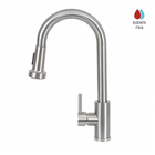 Torneira Monocomando Gourmet de Pia para Cozinha com Bica Alta Extensível Inox Escovado Econocozi Jiwi