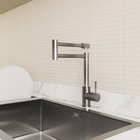 Torneira Monocomando de Pia para Cozinha com Bica Alta Articulável Inox Escovado Columbia Jiwi