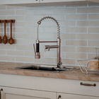 Torneira Monocomando Gourmet de Pia para Cozinha com Bica Alta Flexível Inox Escovado Standart Civitt