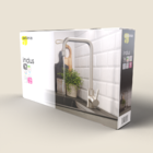 Torneira Monocomando de Pia para Cozinha com Bica Alta Níquel Escovado Indus Delinia