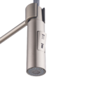 Torneira Monocomando Gourmet de Pia para Cozinha com Bica Alta Flexível Níquel Escovado Tomas Delinia