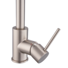 Torneira Monocomando Gourmet de Pia para Cozinha com Bica Alta Flexível Níquel Escovado Tomas Delinia