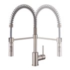 Torneira Monocomando Gourmet de Pia para Cozinha com Bica Alta Flexível Níquel Escovado Tomas Delinia