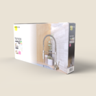 Torneira Monocomando Gourmet de Pia para Cozinha com Bica Alta Flexível Níquel Escovado Tomas Delinia