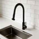 Torneira Monocomando Gourmet de Pia para Cozinha com Bica Alta Extensível Preto Fosco Econocozi Jiwi