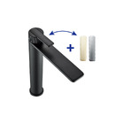 Torneira Monocomando de Pia para Banheiro com Bica Alta Preto Fosco Neo Sensea