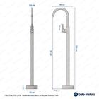 Torneira Monocomando De Piso Para Banheira (fiora Rosé Gold)