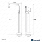 Torneira Monocomando De Piso Para Banheira (lena Dourada Fosc