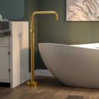 Torneira Monocomando De Piso Para Banheira (lena Dourada Fosc