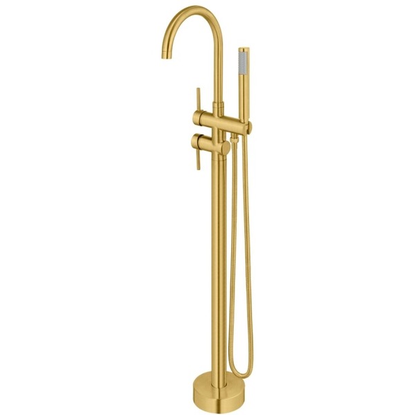 Torneira Monocomando De Piso Para Banheira (maule Dourada)