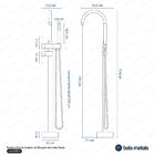 Torneira Monocomando De Piso Para Banheira (maule Preta)
