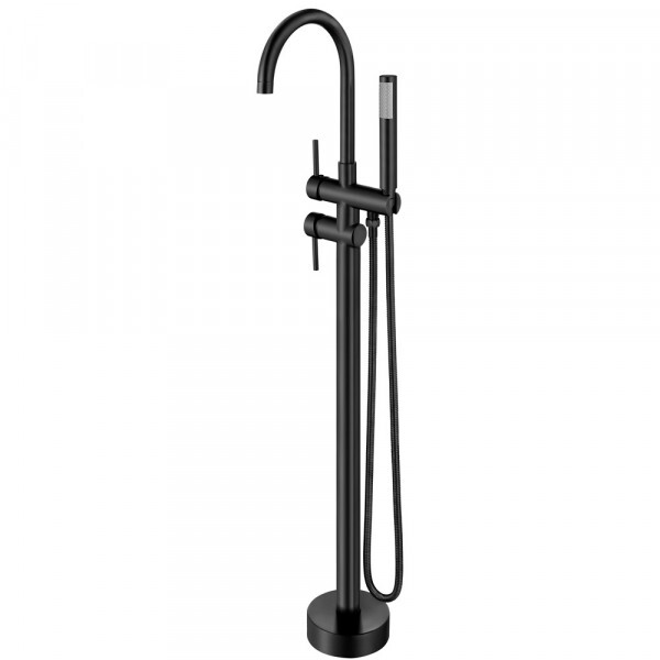 Torneira Monocomando De Piso Para Banheira (maule Preta)