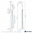 Torneira Monocomando De Piso Para Banheira (maule Rosé Gold)