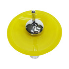 Torneira Monocomando De Vidro Redonda Alta Amarelo