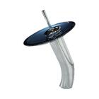 Torneira Monocomando De Vidro Redonda Alta Azul