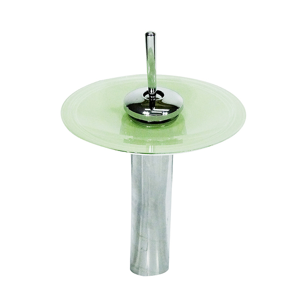 Torneira Monocomando De Vidro Redonda Alta Branca