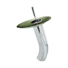 Torneira Monocomando De Vidro Redonda Alta Champanhe