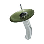 Torneira Monocomando De Vidro Redonda Alta Champanhe