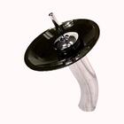 Torneira Monocomando De Vidro Redonda Alta Grafite