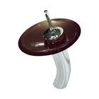 Torneira Monocomando De Vidro Redonda Alta Marrom