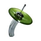 Torneira Monocomando De Vidro Redonda Alta Verde Oliva