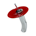 Torneira Monocomando De Vidro Redonda Alta Vermelho Ferrari